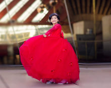 Load image into Gallery viewer, Red Butterfly Ball Gown